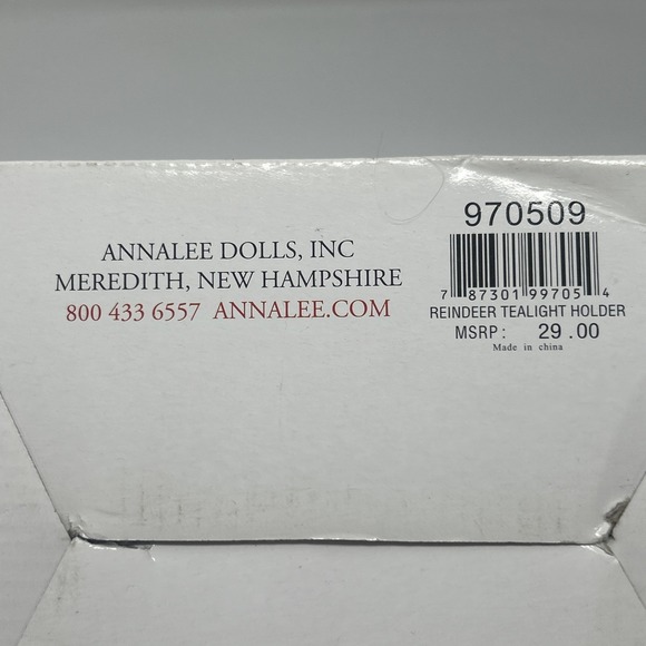 NIB Rare Annalee Mantel Collection Reindeer Tealight Holder